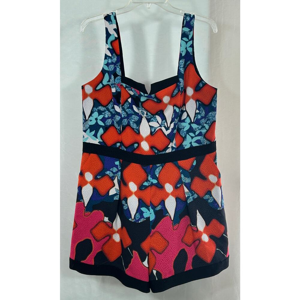 Peter Pilotto Sleeveless Romper Size 16 – Multicolor Abstract Print One-Piece